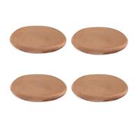 Cuscino per Sedia in Memory Foam, Rotondo, Traspirante e Morbido, Rimovibile, per sedie da Sala da Pranzo e Ufficio, Tappetino per Studenti, Cammello (4 Pezzi), 33 cm