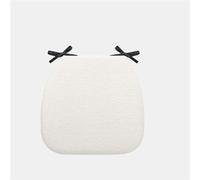 Cuscino per Sedia in Morbido Velluto Lavabile Forma a U con Legami Antiscivolo Memoria Super Morbida per Sala da Pranzo, Cucina, Divano, Auto, Interni ed Esterni(White,37 * 36 * 4cm)