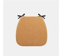 Cuscino per Sedia in Morbido Velluto Lavabile Forma a U con Legami Antiscivolo Memoria Super Morbida per Sala da Pranzo, Cucina, Divano, Auto, Interni ed Esterni(Ginger Yellow,43 * 42 * 4cm)