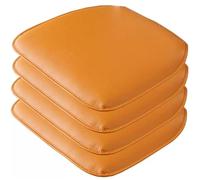 Cuscino Per Sedia In Pelle For Cucina Sala Da Pranzo Cuscino Per Sedia A Ferro Di Cavallo Impermeabile Cuscino For Sedile Antiscivolo Facile Da Pulire 1/2/4 Confezioni ( Color : Orange , Size : Set of