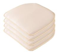 Cuscino Per Sedia In Pelle For Cucina Sala Da Pranzo Cuscino Per Sedia A Ferro Di Cavallo Impermeabile Cuscino For Sedile Antiscivolo Facile Da Pulire 1/2/4 Confezioni ( Color : Beige , Size : Set of