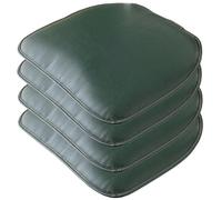 Cuscino per Sedia in Pelle for Cucina Sala da Pranzo Cuscino per Sedia A Ferro di Cavallo Impermeabile Cuscino for Sedile Antiscivolo Facile da Pulire 1/2/4 Confezioni (Color : Dark Green, Size : Se