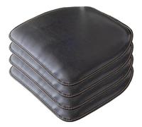 Cuscino Per Sedia In Pelle For Cucina Sala Da Pranzo Cuscino Per Sedia A Ferro Di Cavallo Impermeabile Cuscino For Sedile Antiscivolo Facile Da Pulire 1/2/4 Confezioni ( Color : Black , Size : Set of