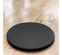 Cuscino per sedia rotondo, imbottitura in memory foam, imbottitura per sedia in PU tinta unita, cuscino antiscivolo per ufficio quattro stagioni per scrivania e sala da pranzo (nero, 30 cm (12 pollici