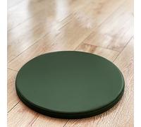 Cuscino per sedia rotondo, imbottitura in memory foam, imbottitura per sedia in PU tinta unita, cuscino antiscivolo per ufficio quattro stagioni per scrivania e sala da pranzo (verde, 35 cm (14 pollic
