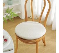 Cuscino per Sedia Rotondo In Peluche Cuscino per Sedia In Morbida Lana di Agnello con Fondo Antiscivolo per Casa Ufficio Cucina Bistrot Sedie Alte (Beige 50 cm (20 Pollici))