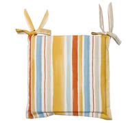 Cuscino per sedia sfoderabile con aletta riga arancio 40x40 cm Arancio