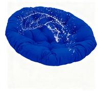 Cuscino per sedia sospesa, impermeabile, rotondo, per interni ed esterni, per sedia a uovo, balcone, 130 x 130 cm, colore blu reale, comodo e confortevole