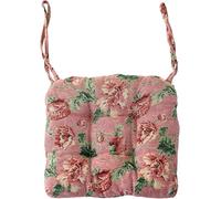 Cuscino Per Sedie Morbido - 40x40x8cm, Con Lacci, Per Cucina/sedia Da Pranzo, Riempimento In Cotone PP, Stile Country Con Motivi Di Uccelli, Lavabile(Pink)