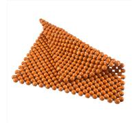 Cuscino per sedile auto con perline di legno, cuscino per massaggio, beige