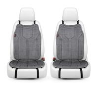 Cuscino per sedile auto Nubo, 2x rivestimenti sedile premium effetto Alcantara, coprisedile auto per 2 sedili anteriori antracite