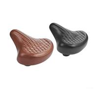 Cuscino per sedile bicicletta retrò, in pelle ispessita allargata | Il design allargato in pelle ispessita riduce la pressione sulle lunghe corse, stile retrò classico adatto a cruiser e città