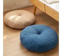 Cuscino per sedile da pavimento Tinta unita adatto per meditazione Yoga Cuscinetti per sedili rotondi Tappetino Pouf Divano Sedia Letto Cuscini per seggiolino auto Cuscini RD cream