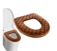 Cuscino per sedile del water,Cuscino per sedile del water - Cuscinetti di copertura in velluto spesso lavabile | Riscaldatore morbido e spesso con design avvolgente completo
