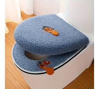 Cuscino per sedile del water invernale senza adesivo, design elastico per installazione in un secondo, coprisedile antiscivolo per il water, adatto per il bagno, consigliato come regalo, decorazione b