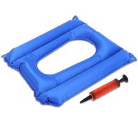 Cuscino per Sedile Gonfiabile Con Foro Cuscino per Sedia Antidecubito per Sedia a Rotelle Cuscino per Sedile Ad Aria Confortevole Cuscino per Sedia WC Pieghevole Con Pompa Blu