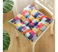 Cuscino per Sedile in Velluto ad Alta Elasticità,1 2 4 5 o 6 Pezzi con Cinture,Adatto per Sedie da Cucina Ufficio Auto Terrazza Soggiorno e Panchine,40x40cm (15,7x15.7pollici)