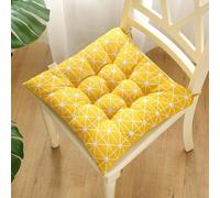 Cuscino per Sedile in Velluto ad Alta Elasticità,1 2 4 5 o 6 Pezzi con Cinture,Adatto per Sedie da Cucina Ufficio Auto Terrazza Soggiorno e Panchine,40x40cm (15,7x15.7pollici)