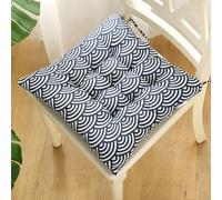 Cuscino per Sedile in Velluto ad Alta Elasticità,1 2 4 5 o 6 Pezzi con Cinture,Adatto per Sedie da Cucina Ufficio Auto Terrazza Soggiorno e Panchine,40x40cm (15,7x15.7pollici)