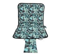 Cuscino per sedile riscaldato per stadio, portatile, alimentato via USB, 3 livelli, riscaldamento, resistente all'acqua, per attività di campeggio all'aperto, verde fiore nero,