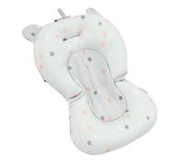 Cuscino per Sedile Vasca da Bagno Neonato con 3 Cinture di Sicurezza a Scatto, 3 Strati di Tessuto, Sedile Galleggiante per Vasca da Bagno, Comfort Extra e Supporto per Bagnetto