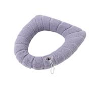 Cuscino per Sedile WC Cuscino universale for sedile WC da bagno, imbottitura morbida, coperchio for sgabello, tappetino caldo, lavabile, confortevole, delicato sulla pelle, invernale(Gray With Handle)