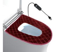 Cuscino per sedile WC USB - Cuscino riscaldante regolabile a 5 livelli con timer | Scaldasedile WC plug-in per il bagno mattutino invernale, l'appartamento, la camera d'albergo, le vacanze e il dispos