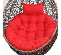 Cuscino per seduta di poltrona sospesa, Cuscino for sedia a dondolo rotondo spesso, solo cuscini for sedie, sostituzione di for esterni(E red)