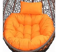 Cuscino per seduta di poltrona sospesa, Cuscino for sedia a dondolo rotondo spesso, solo cuscini for sedie, sostituzione di for esterni(C orange)