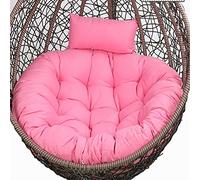 Cuscino per seduta di poltrona sospesa, Cuscino for sedia a dondolo rotondo spesso, solo cuscini for sedie, sostituzione di for esterni(G pink)