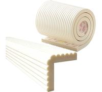 Cuscino per Seduta Extra Largo 20 cm, Cuscino per Caminetti in NBR, Protezione Morbida per Caminetti, Imbottitura Protettiva per Mobili, Protezione per Bordi del Focolare,Cream,2 m