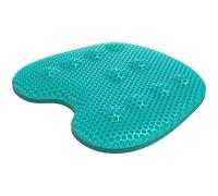 Cuscino per seduta in gel, cuscino massaggiante per seduta, design a nido d'ape, colore blu verdastro