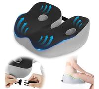 Cuscino per Seduta Memory Foam, Cuscino per Sedile per Sedia da Ufficio, Cuscino Ergonomico per Sollievo del Coccige e Sciatica, Cuscino Ortopedico per Sedia, Cuscino da Seduta per Emorroidi (Nero)