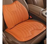 Cuscino per seggiolino auto in memory foam, con supporto lombare, traspirante, design sagomato 6D, per uso tutto l'anno, base antiscivolo mantiene il cuscino in posizione (colore arancione)