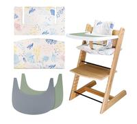 Cuscino per seggiolone, morbido e confortevole, con 2 tovagliette, per seggiolone Tripp Trapp, rende più confortevole la seduta del bambino (animali marini)