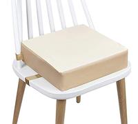 Cuscino per seggiolone portatile, lavabile, con fibbia di sicurezza, per pasti e viaggi, in bambù, per bambini, taglia piccola (beige)