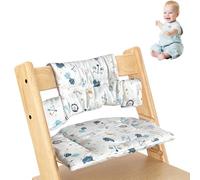Cuscino per Seggiolone Stokke Tripp Trapp - Set da 2 Pezzi in Cotone Biologico con Rivestimento Impermeabile Laminato - Facile da Pulire e Rimovibile - Lavabile in Lavatrice