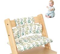 Cuscino per Seggiolone Stokke Tripp Trapp - Set da 2 Pezzi in Cotone Biologico con Rivestimento Impermeabile Laminato - Facile da Pulire e Rimovibile - Lavabile in Lavatrice