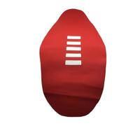 Cuscino per sella moto Universale per coprisedile a coste morbide per tutti gli sterrati per moto da Per strada MX per Cross per Enduro(Red with white)