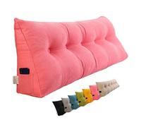 Cuscino per testiera da lettura, comodo, cuscino lombare per schienale, cuscino triangolare a cuneo per sedersi nel divano e nella camera da letto, cuscino tatami (rosa, 200 cm)