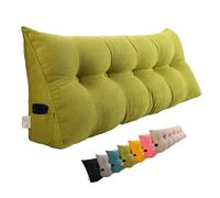 Cuscino per testiera da lettura, comodo, cuscino lombare triangolare, cuscino a cuneo per stare seduti nel divano o in camera da letto, grande cuscino per camera da letto e divano (verde frutta, 120