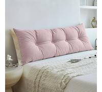 Cuscino per testiera del letto, rimovibile, con schienale a cuneo, per letto e divano, stile crema, in velluto, a lungo, per dormitorio, letto a castello, lettura, camera da letto, comfort per la vita