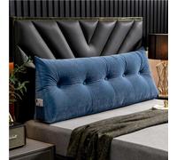 Cuscino Per Testiera Di Lusso, Grande Supporto Per Legname A Cuneo Cuscino Di Posizionamento Con Tasca Per Divano Letto Tatami, Cuscino Del Triangolo Da Daybed Lavabile(180×50×20cm,Blue)