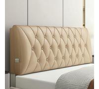 Cuscino per testiera, Grande Cuscino da Comodino in Similpelle - Cuscino per testiera Imbottito per Supporto Lombare, Lettura e Uso Come Divano Letto - Schienale Rimovibile per Letti a Caste