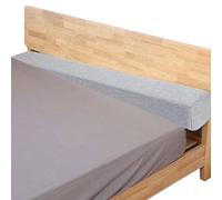 Cuscino per testiera letto per materasso doppio/matrimoniale/queen size 140/180/200 cm, connettore a ponte, grigio chiaro, estensore per letto 90 x 20 x 20 cm, comoda soluzione per il sonno