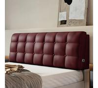 Cuscino per testiera Pasta Rossa 47" Pannello Imbottito da Comodino Cuscino di Supporto Lombare Grande Cuscino di Posizionamento a Doppio Schienale Sacco a Bolle Morbido