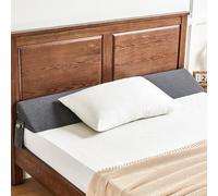 Cuscino per testiera regina (152,4 x 15,2 x 25,4 cm), con cuneo (0 - 20 cm), per testiere, spazi tra la testiera e il materasso, copricapo, cuscino grigio