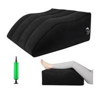 Cuscino per vene, cuscino gonfiabile, per gambe sollevate, 65 x 50 x 25 cm, per adulti, per la circolazione sanguigna e ridurre il gonfiore e il sollievo delle gambe (nero)