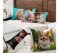 Cuscino Personalizzato 30x50cm - Foto Personalizzata Cuscini per Divano con Testo e Immagine,Decorativa Cuscino per Compleanno,Natale - personalizzata idea regalo per La Mamma,Fidanzato Amiche J1-59
