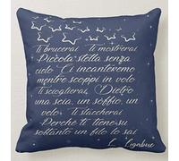 CUSCINO PERSONALIZZATO 40X40 MEME CITAZIONE LUCIANO LIGABUE PICCOLA STELLA SENZA CIELO AMORE - IDEA REGALO
